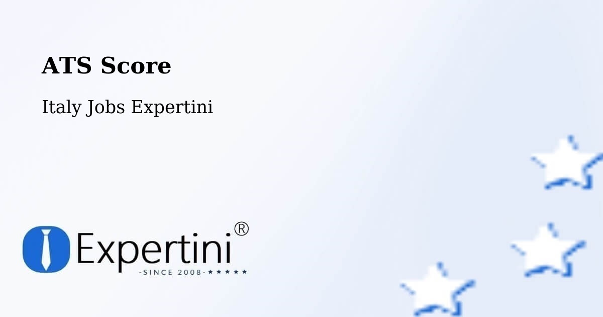 Resume ATS Score & Job Description Match Tool – Colleferro - Italy Jobs Expertini
