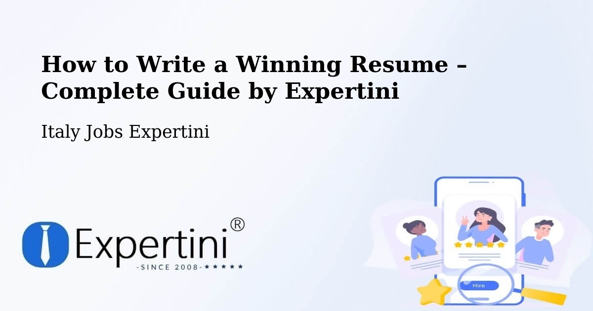 Resume Writing Guide for Job Seekers – Colleferro - Colleferro, Italy Jobs Expertini